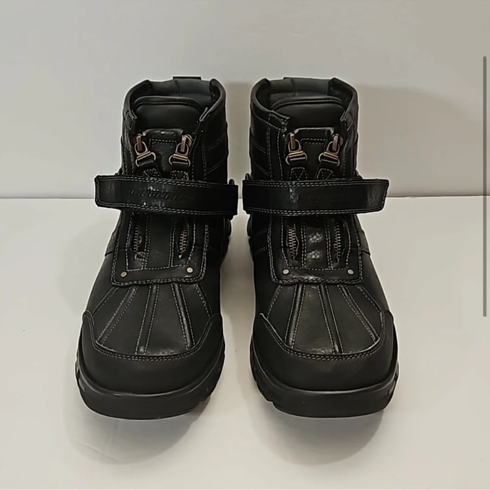 Skechers Men's Heavy Duty Water Resistant Weatherproof Boots Black 10.5 - Picture 2 of 8